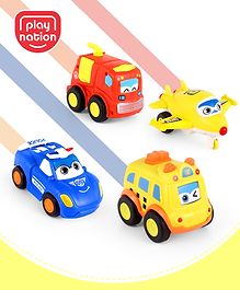 Play Nation Premium Power Rescue Friction Toy for Kids - Pack of 4| Push and Go Toys For Kids| Best Birthday Gift for Kids | BIS Certified| 3 Years+