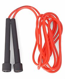 Play Nation Red and Black 300cm Sleek Skipping Rope For Kids| Tangle Free Jumping Rope with Adjustable Height for 5 Years+ Kids| Jump Rope for Exercise, Workout & Weight Loss| Skipping Rope for Training, Sports Fitness| BIS Certified