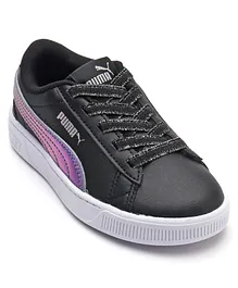 PUMA Vikky3 Bioluminescence AC PS Slip Ons Casual Shoes - Black & Silver