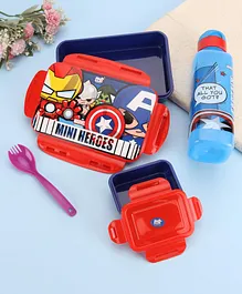 Marvel Avengers Combo of Lunch Box & Water Bottle Set (Color & Print May Vary)
