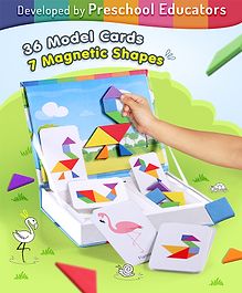 Intelliskills Brain Boosting Premium Magnetic Animal & Bird Tangram- Multicolour