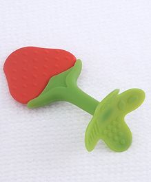 Babyhug Strawberry Shape Silicone Teether - Red