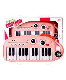 Fiddlerz Musical Piano 24 Keys Mini Cartoon Piano Music Keyboards For Baby Educational Toy Musical Instruments - Pink