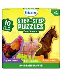 Skillmatics Step by Step Puzzle Farm Animal Jigsaw Puzzle - 40 Pieces