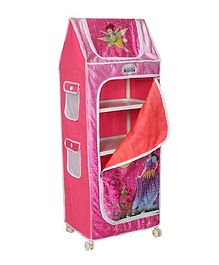 Playhood 5 Shelves Almirah Fairy Print - Pink