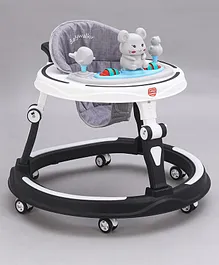Play Nation Multi Function Adjustable Height Baby Walker with Toy Bar & Music - Black White