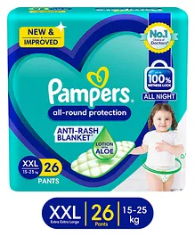 Pampers All Round Protection Pants & Lotion with Aloe Vera Double Extra large - 26 Pieces