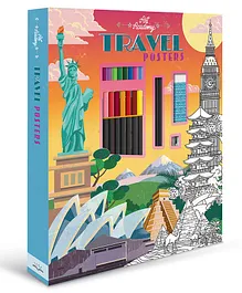 Travel Posters Drawing & Colouring Books