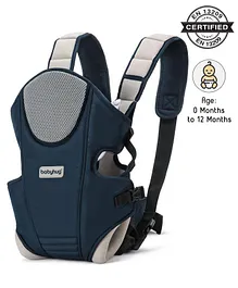 Babyhug First Blossom 3 Way Baby Carrier With Head Cushion - Navy Blue