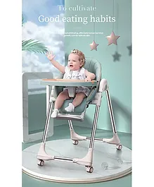 Babyhug Multifunctional Portable High Chair with 5 Level Height Adjustment - Green