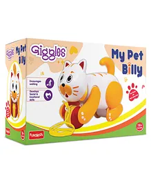 Giggles My Pet Billy Pull Along Toy - White & Yellow