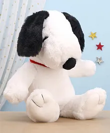 Dimpy Stuff Sitting Snoopy Dog Soft Toy White - Height 25 cm