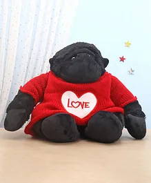 Dimpy Stuff Sitting Gorilla Soft Toy Black - Height 40 cm