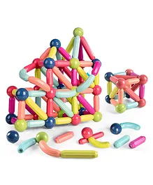 BitFeex Mangnetic Sticks Magnetic Balls Magnetic Blocks Magnetic Balls and Rods Set Playing Stacking 3D Magnet Learning Educational Stacking Toys - 96 Pieces