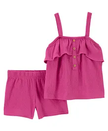 Carter's Baby 2-Piece Crinkle Jersey Outfit Set - Pink