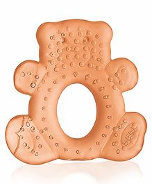 BeeBaby Teddy Shape Teethers for 3 to 6 Months BPA Free. Cooling Water Filled Baby Teether, Soft Teething Toy for Babies with Carry Case Soothes Gums and Easy to Grip (3 Months+) (Teddy - Orange)