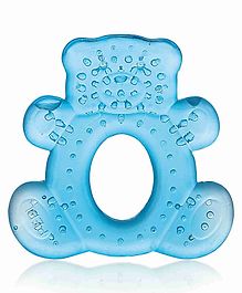 BeeBaby Teddy Teethers for 6 to 12  Months BPA Free Cooling Water Filled Baby Teether, Soft Teething Toy for Babies with Carry Case Soothes Gums and Easy to Grip (6 Months+) (Teddy - Blue)