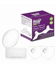 BeeBaby Feels Natural Silicone Nipple Sheild with Storage Case  Pack of 2