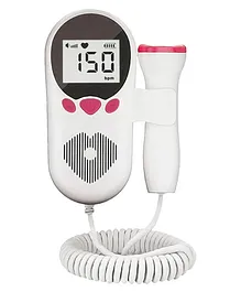 Sahyog Wellness Fetal Doppler with Built-in Speaker for Fetal Heart Rate Monitor for Home and Clinic - Pink