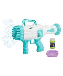 Fiddlerz Bubbles Making Machine Gun Toy for Kids With Lights - Green