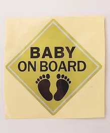 Baby on Board Car Sticker -Yellow