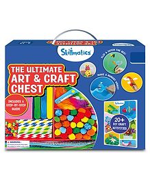 Skillmatics Ultimate Art & Craft Activity Chest 2000+ Pieces Art and Craft Supplies Includes a Step by Step Guide DIY Activity Gifts - Multicolor