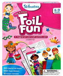 Skillmatics Art & Craft Activity Foil Fun Dress Up No Mess Art Craft Kits DIY Activity Gifts - Multicolor