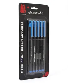 Classmate Hook Ball Pen Blue Ink - 5 Pieces