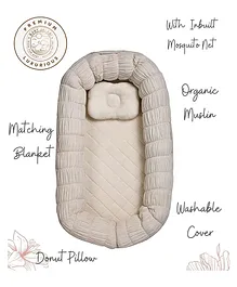 Baby Jalebi Sleep Cloud Baby Sleeping Nest Bed Bedding Gift With Pillow Newborns & Infants -Beige