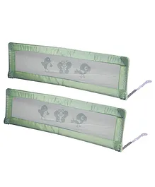 SAFE-O-KID Fully Foldable Bed Rail Guard 6 Ft Pack of 2 - Green