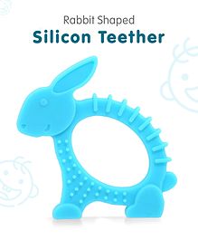 Rabbit Shaped Silicon Teether - Blue