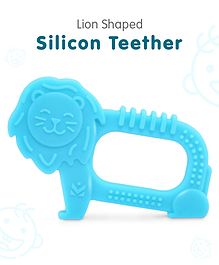 Lion  Shaped Silicon Teether - Blue