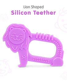 Lion  Shaped Silicon Teether - Purple