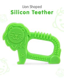 Lion  Shaped Silicon Teether - Green