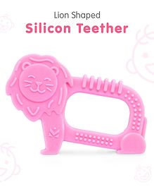 Lion  Shaped Silicon Teether - Pink