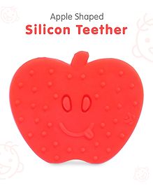 Apple Shaped Silicon Teether - Red