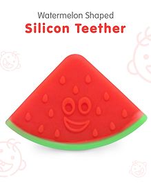 Watermelon Shaped Silicon Teether - Red