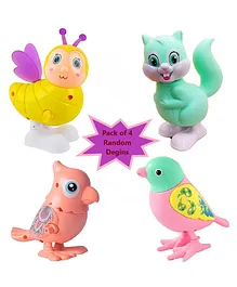 ADKD Colorful Key Wind up Bird and animal Toys for Kids Pack of 4 -(Color May Vary)