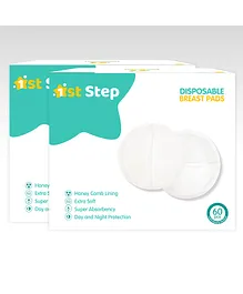 1st Step Honey Comb Lining Super Absorbent Disposable Breast Pads Nursing Breast Pads - 120 Count