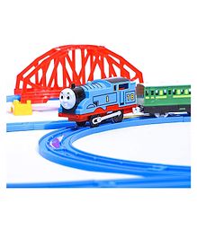 NEGOCIO Thomas Train and Track Set with Changeable Tracks Over Bridge Tunnel Light Sound and Accessories - COLOR MAY VARY