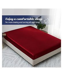 RRC Breathable &Waterproof  Mattresses Protector for Single Bed - Maroon