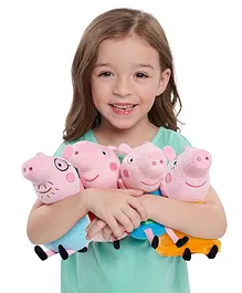 Besties Pig Family Pig Soft Toys Combo Of 4pcs Multicolor - Height 30 cm