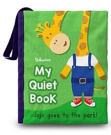 Skillmatics Quiet Book Sensory Activity Book With 11 Interactive Daily Activities - Green