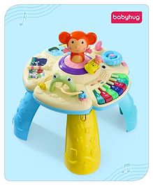 Babyhug Premium Musical Activity Table| Multi Activity Play Table for 1 Year+ Toddlers| Early Learning & Educational Toy with Shapes, Numbers, Colors & Sound| Best Birthday Gift| BIS Certified