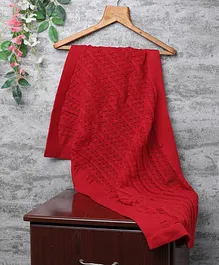 Little Angels knitted Blanket for baby - Red