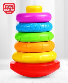 Play Nation Premium Classic Stacking Rings Set for Boys, Girls & Infants - 5 Pieces| Building Block Set for Baby & Kids| Montessori Educational Brain Development| BIS Certified| 0-2 Years