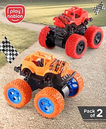 Play Nation Monster Truck Stunt Car - Red Orange