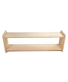 WoodBee Toys Classic Montessori low shelf/toddler shelf - Wooden finish