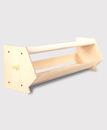 WoodBee Toys Montessori Low shelf /Toy Shelf - Wooden Finish