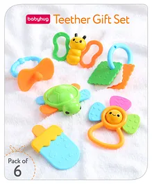 Babyhug Teether Gift Set Pack of 6 - Multicolour